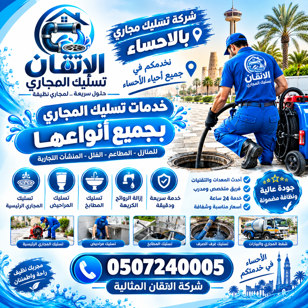 شركة تسليك مجارى بالاحساء