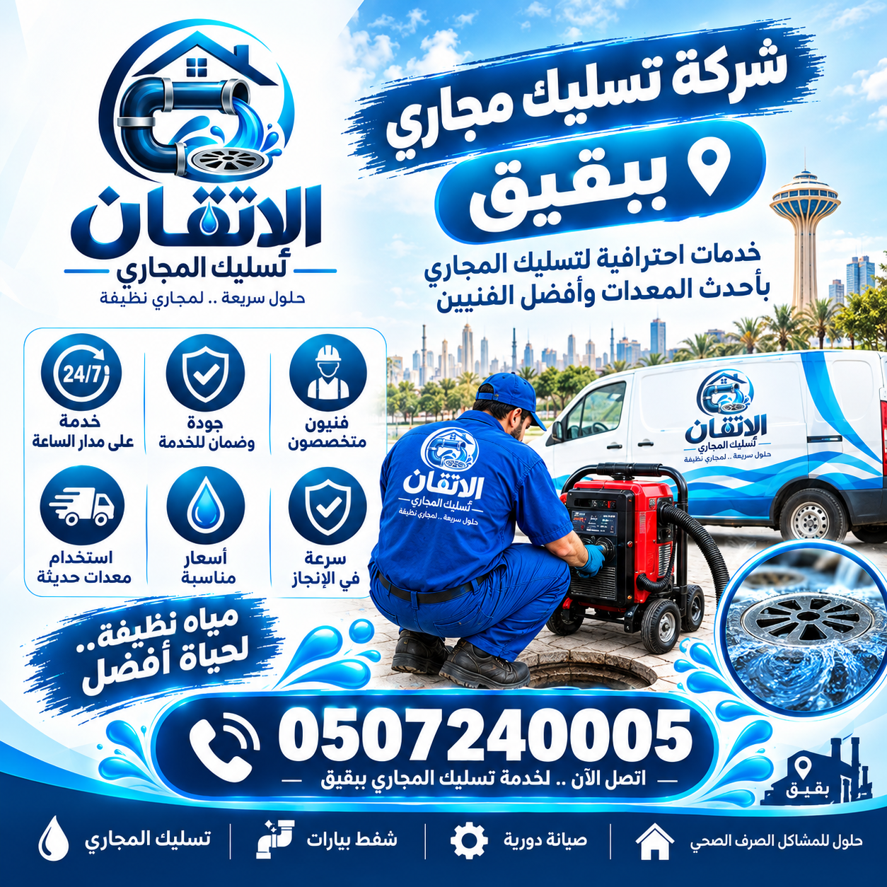 شركة تسليك مجارى ببقيق