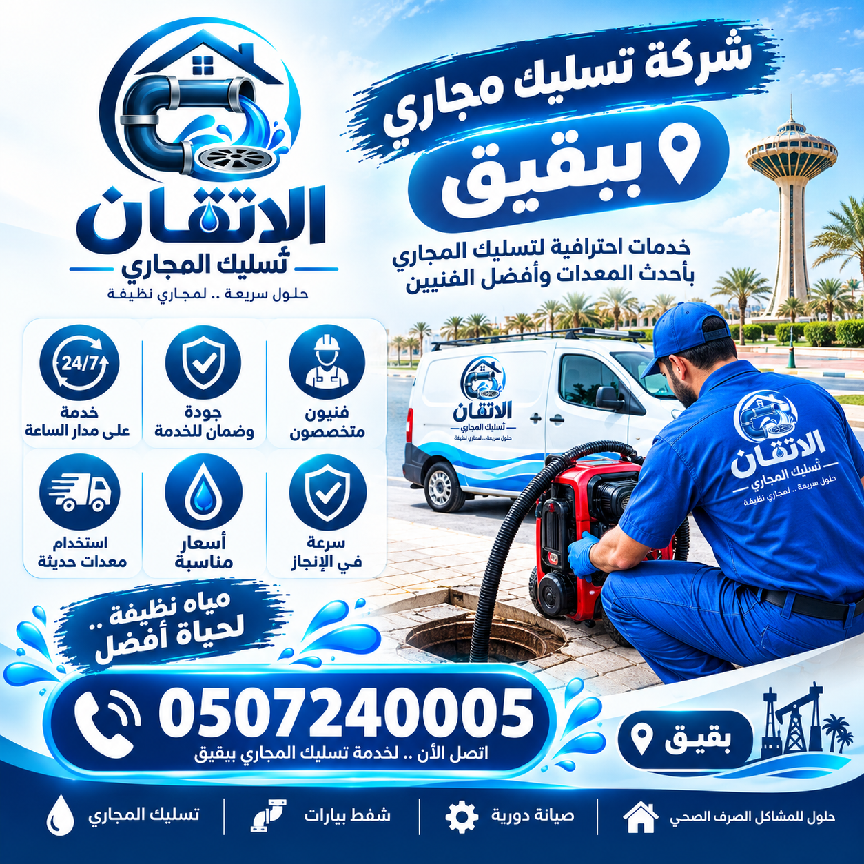 شركة تسليك مجارى ببقيق