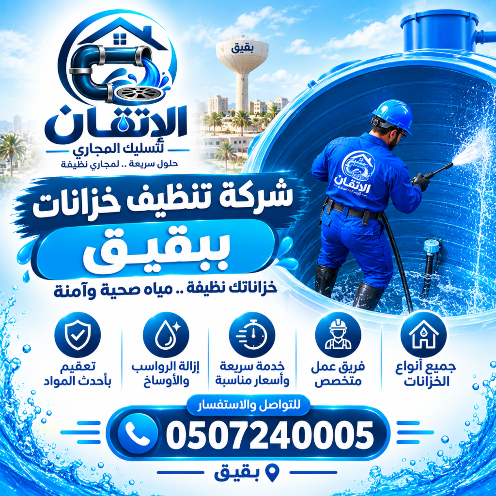 شركة تنظيف خزانات ببقيق