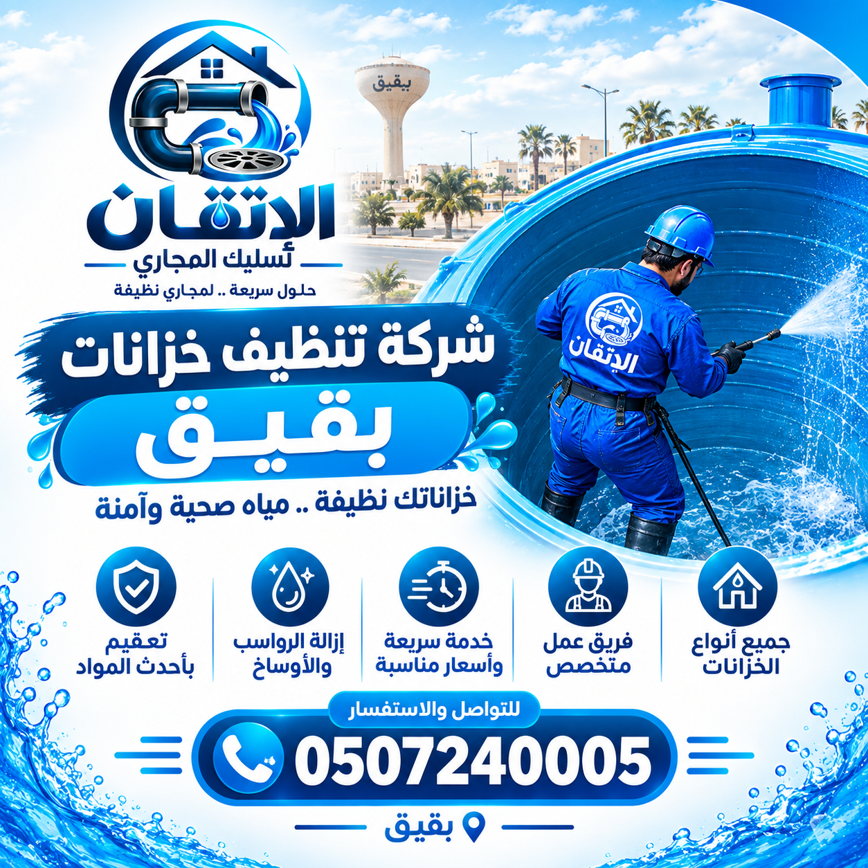شركة تنظيف خزانات ببقيق