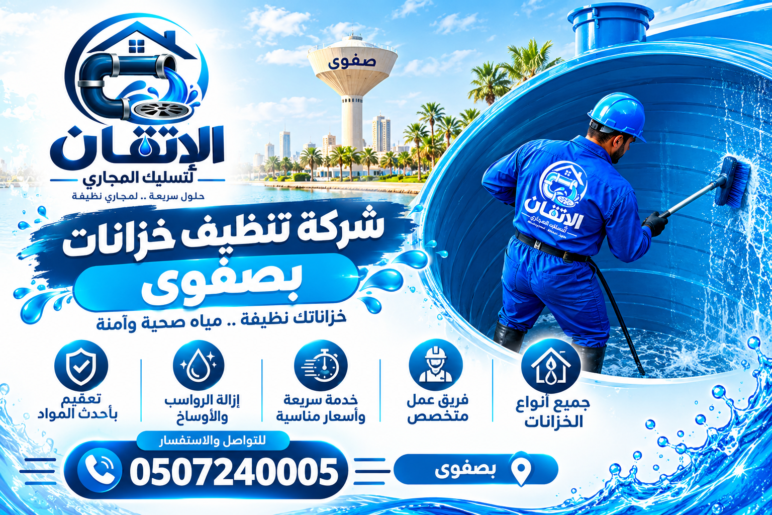 شركة تنظيف خزانات بصفوى