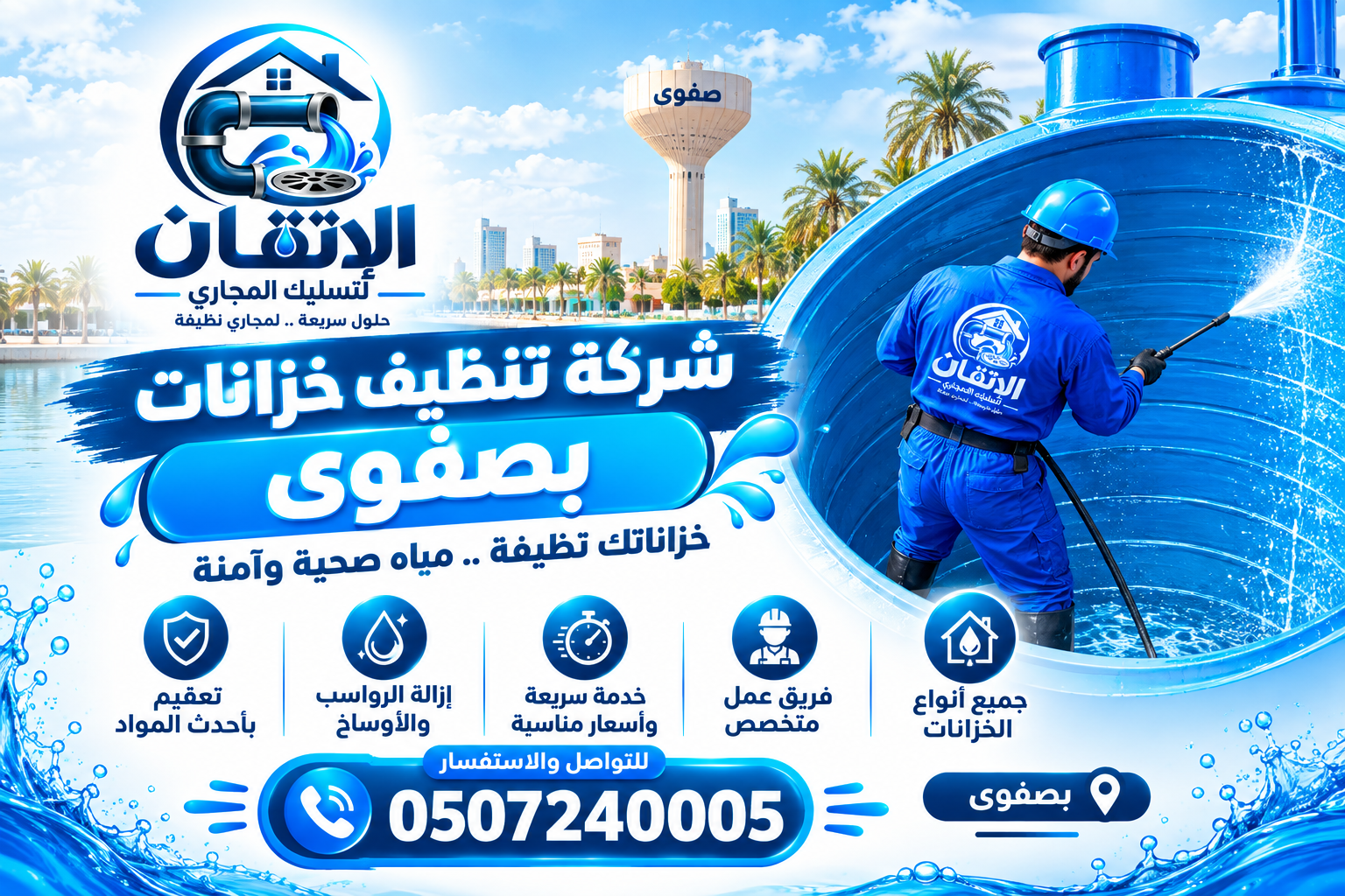 شركة تنظيف خزانات بصفوى