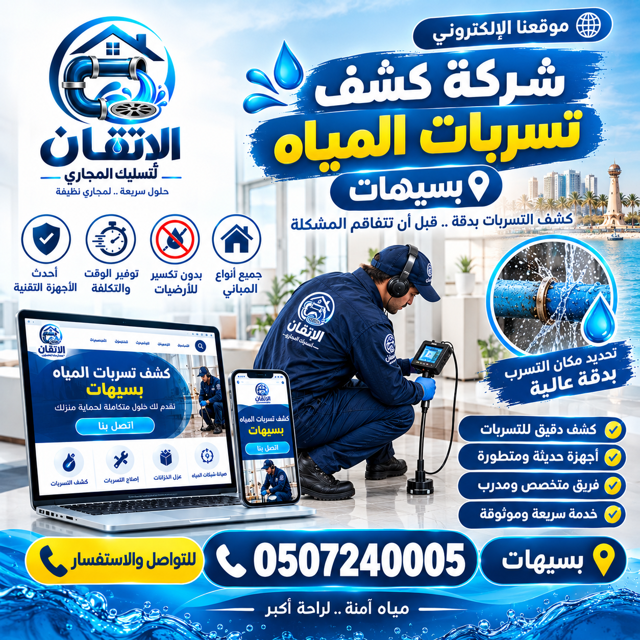 شركة كشف تسربات المياه بسيهات وعنك