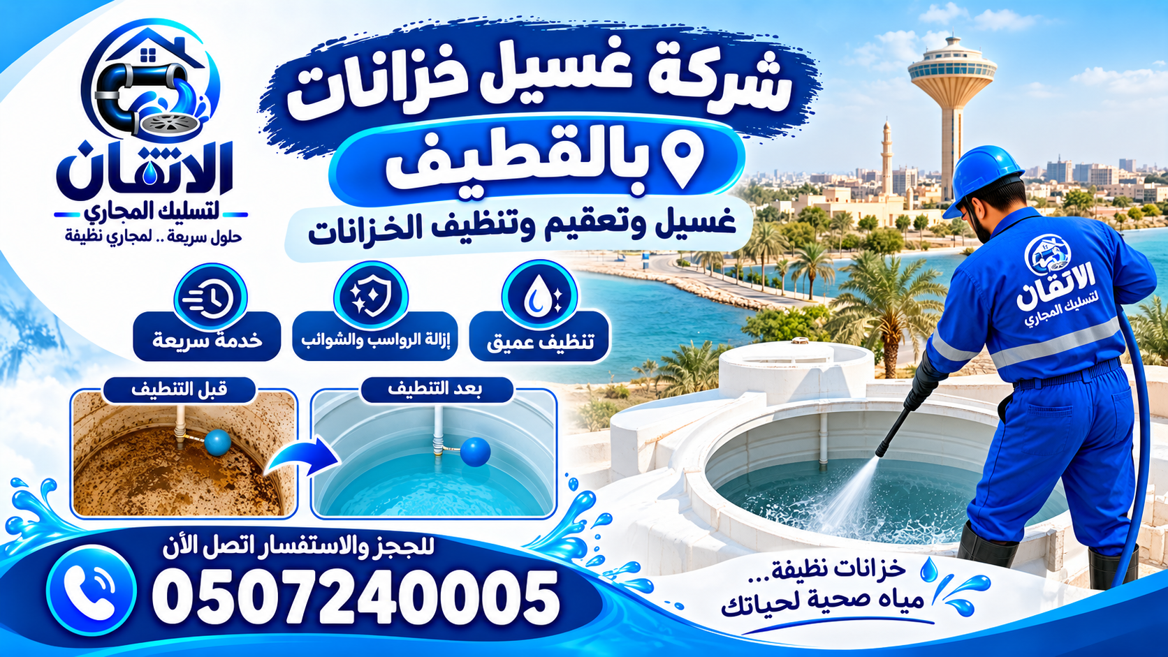 شركة غسيل خزانات بالقطيف