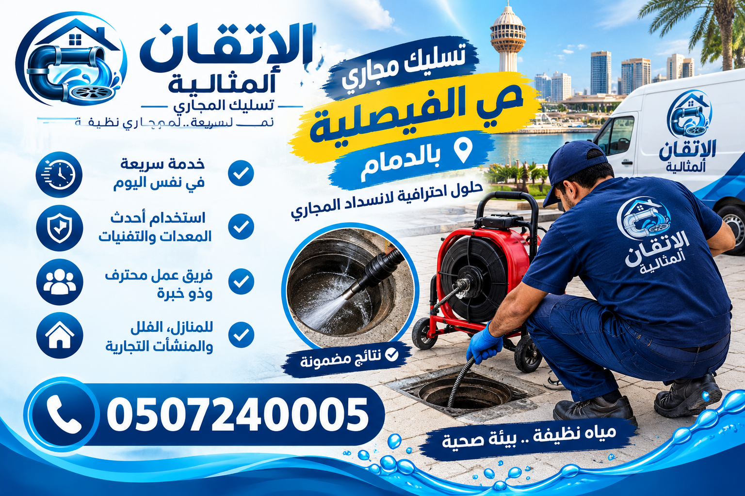 شركة تسليك مجاري حي الفيصلية بالدمام