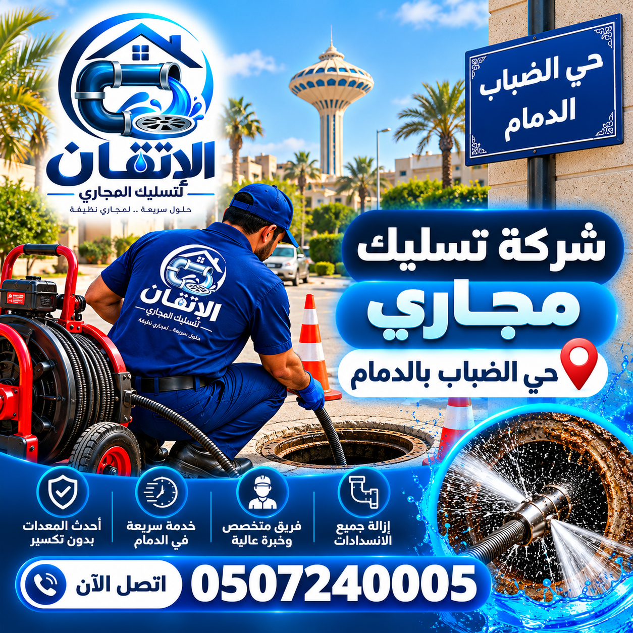 شركة تسليك مجارى حي الضباب بالدمام