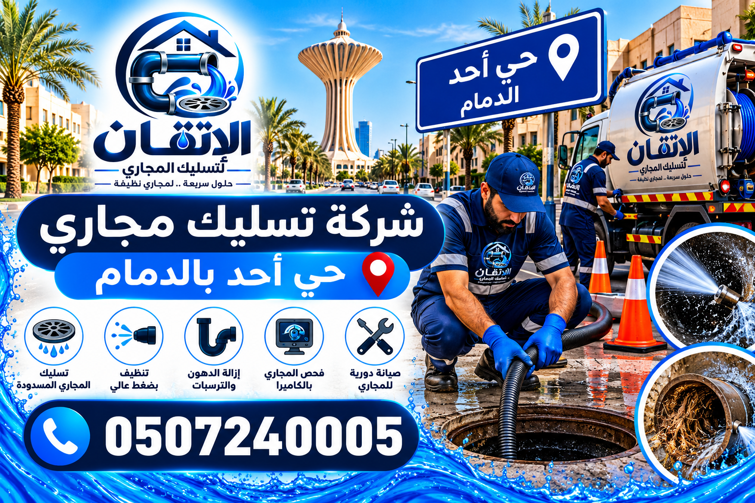 شركة تسليك مجاري حي أحد بالدمام