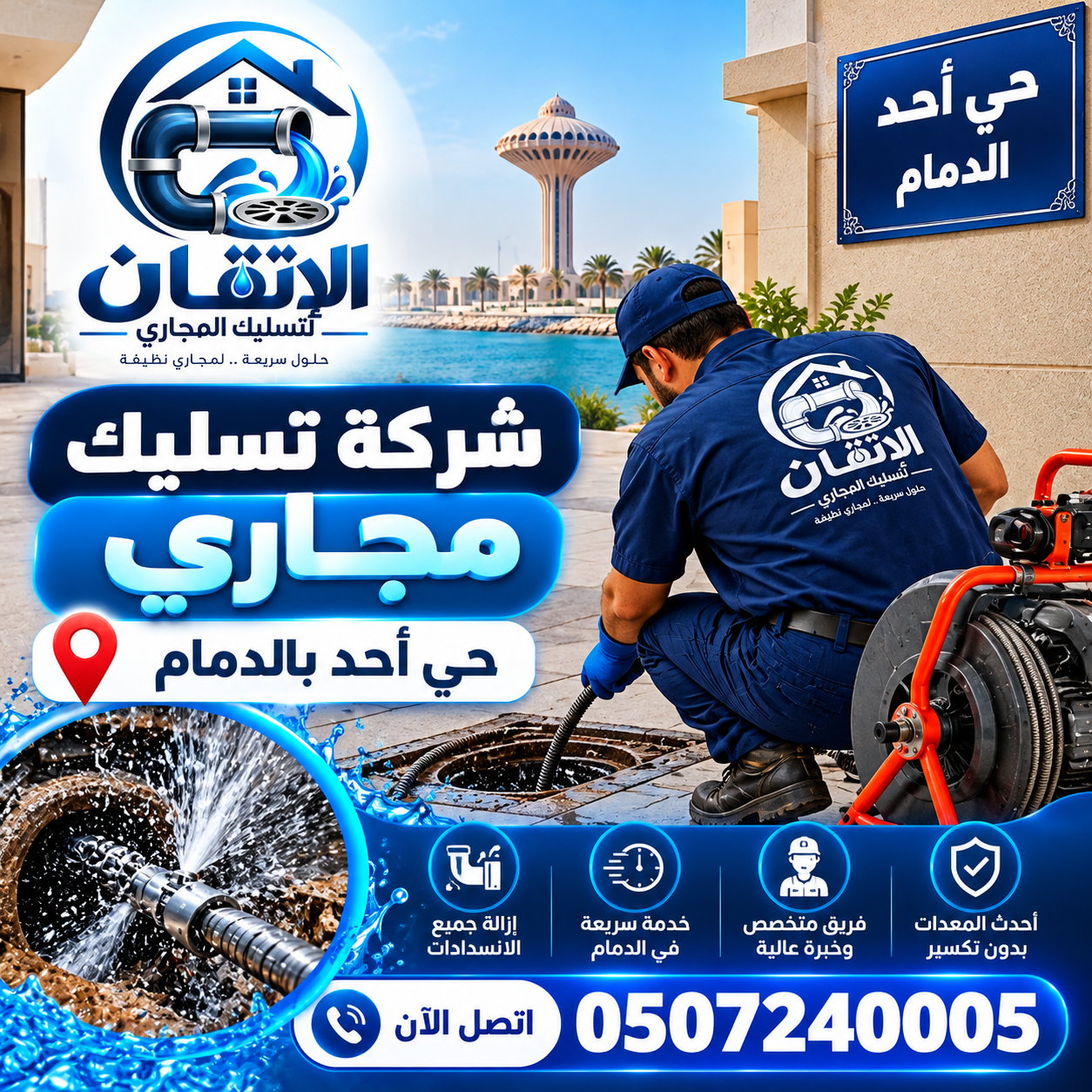 شركة تسليك مجاري حي أحد بالدمام