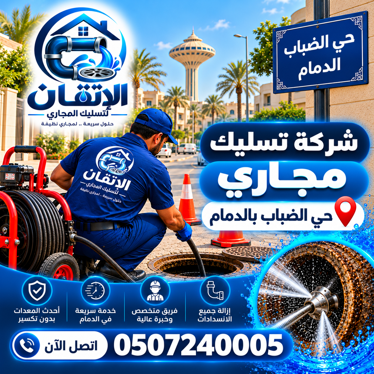 شركة تسليك مجارى حي الضباب بالدمام