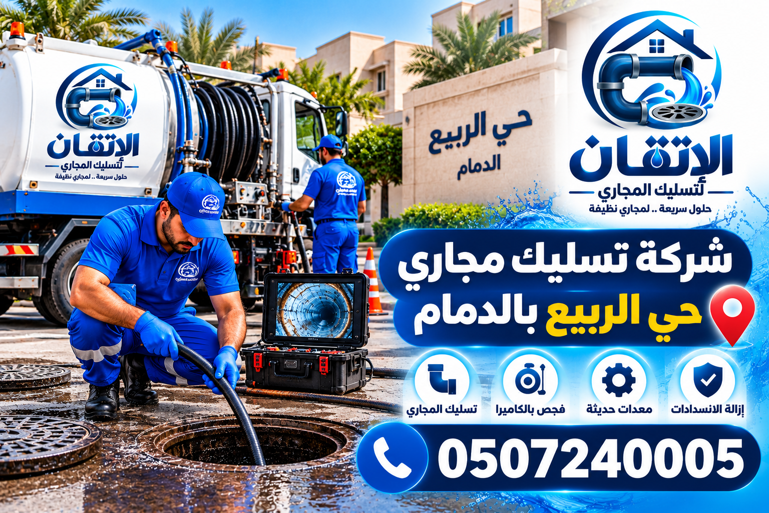 شركة تسليك مجاري حي الربيع بالدمام