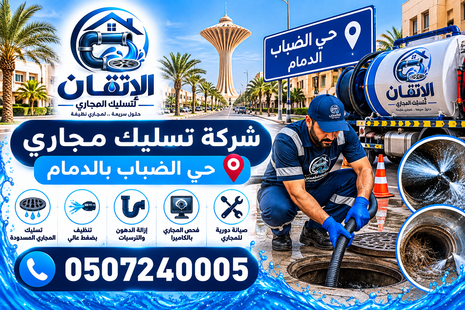 شركة تسليك مجارى حي الضباب بالدمام