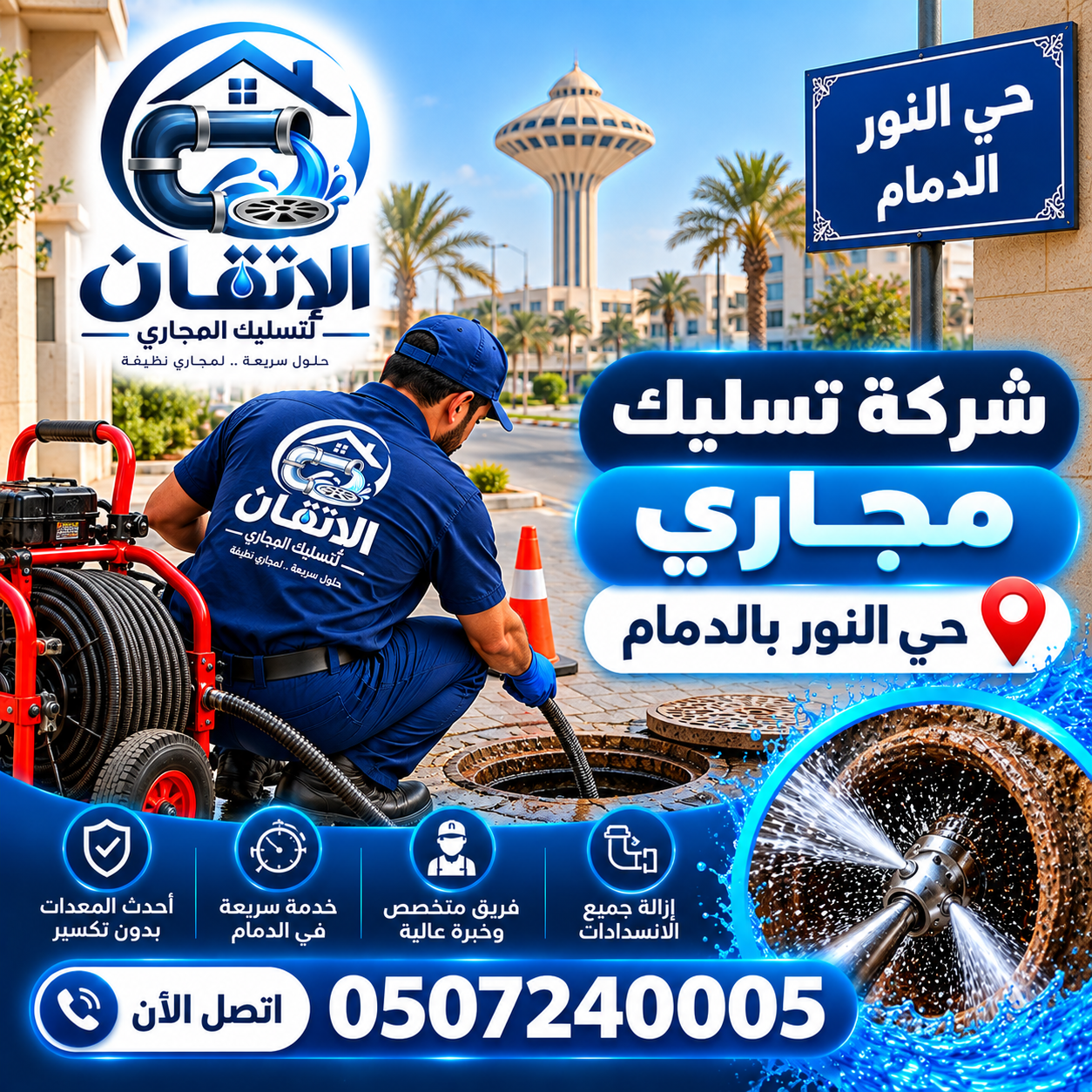 شركة تسليك مجارى حي النور بالدمام
