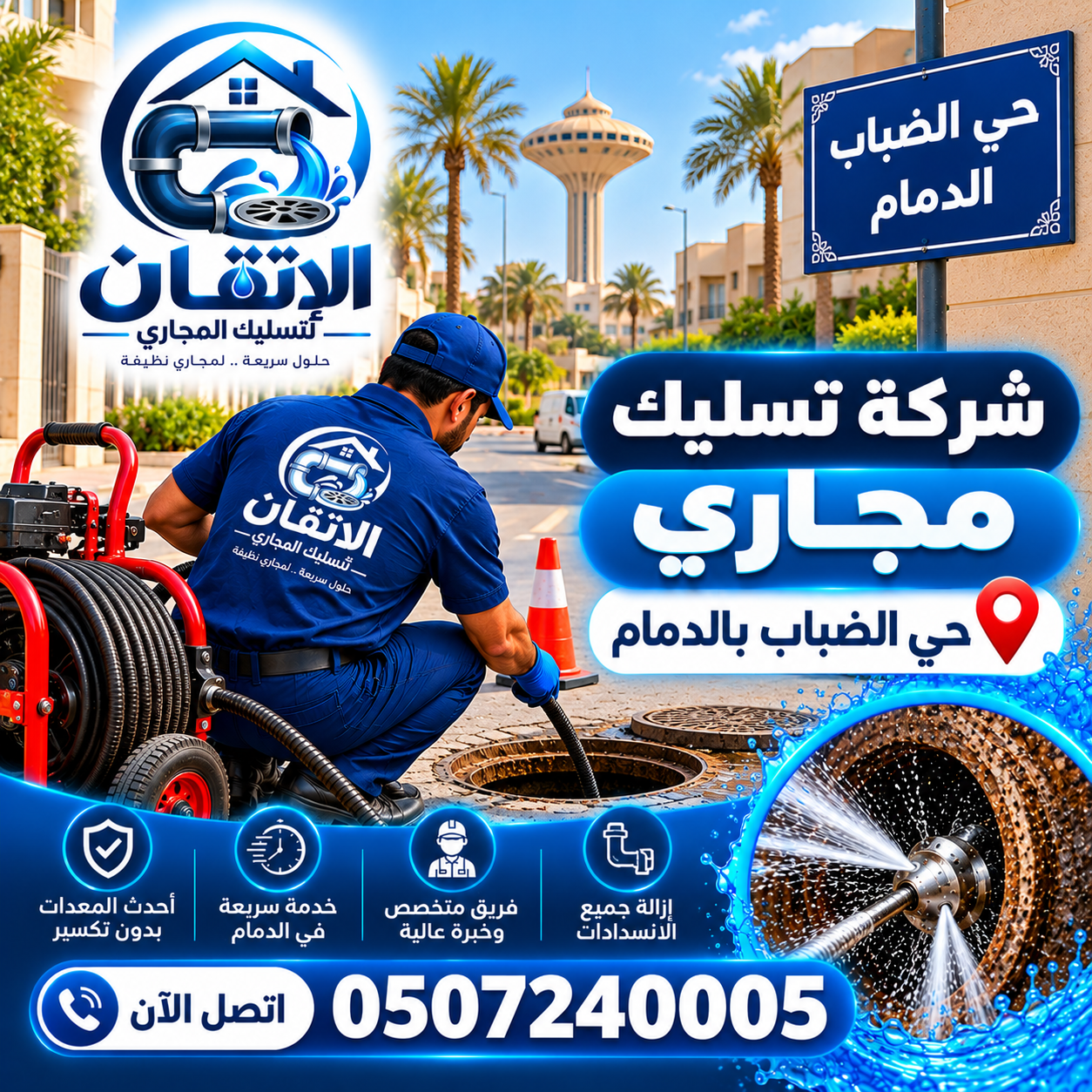 شركة تسليك مجارى حي الضباب بالدمام