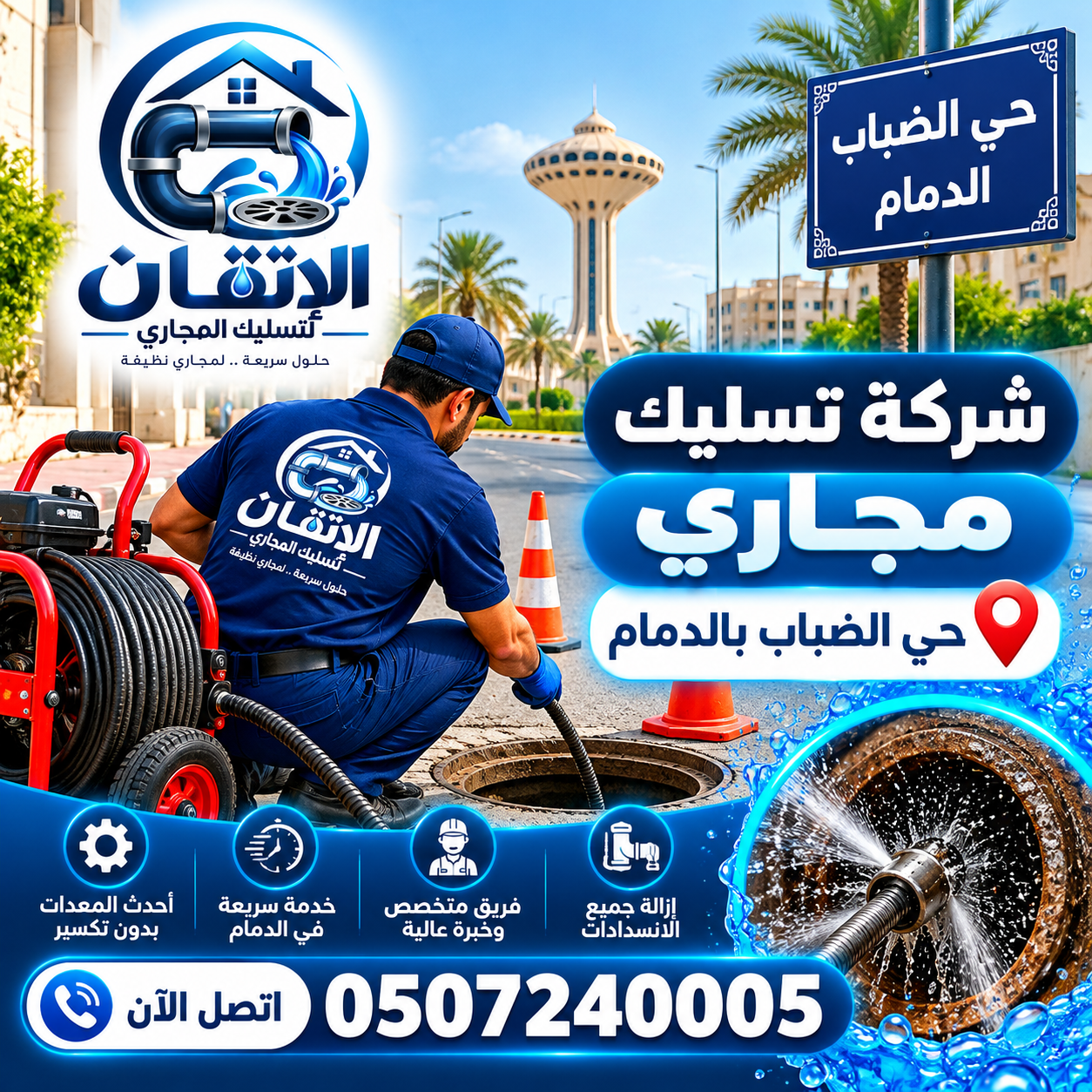 شركة تسليك مجارى حي الضباب بالدمام