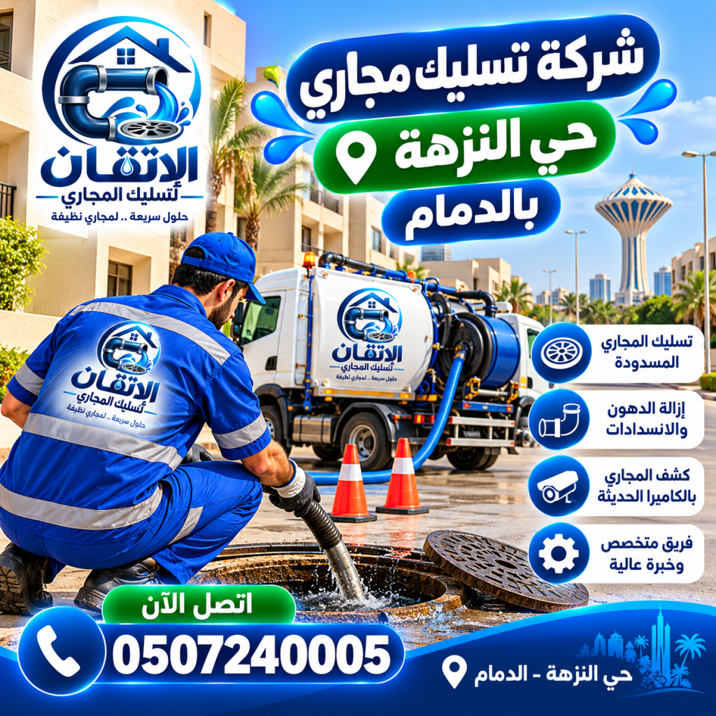 شركة تسليك مجارى حي النزهة بالدمام