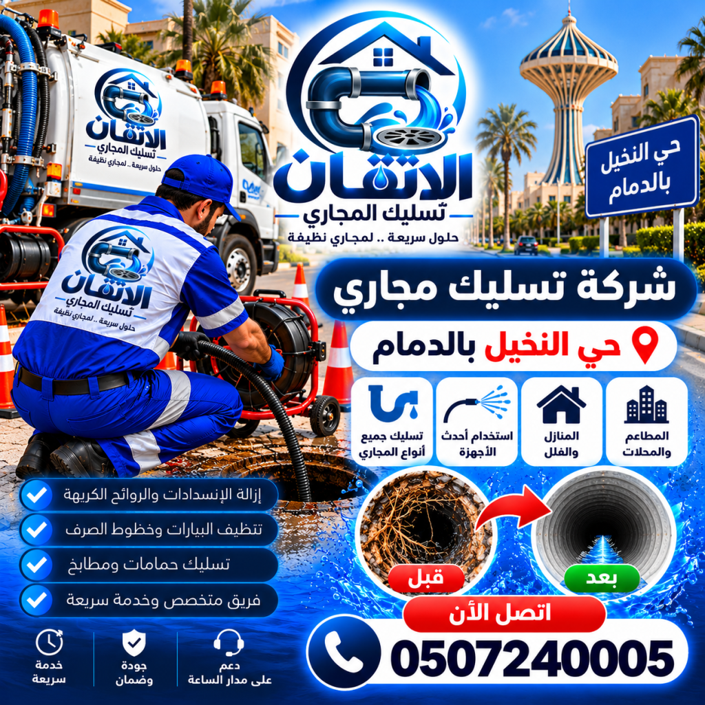 شركة تسليك مجاري حي النخيل بالدمام