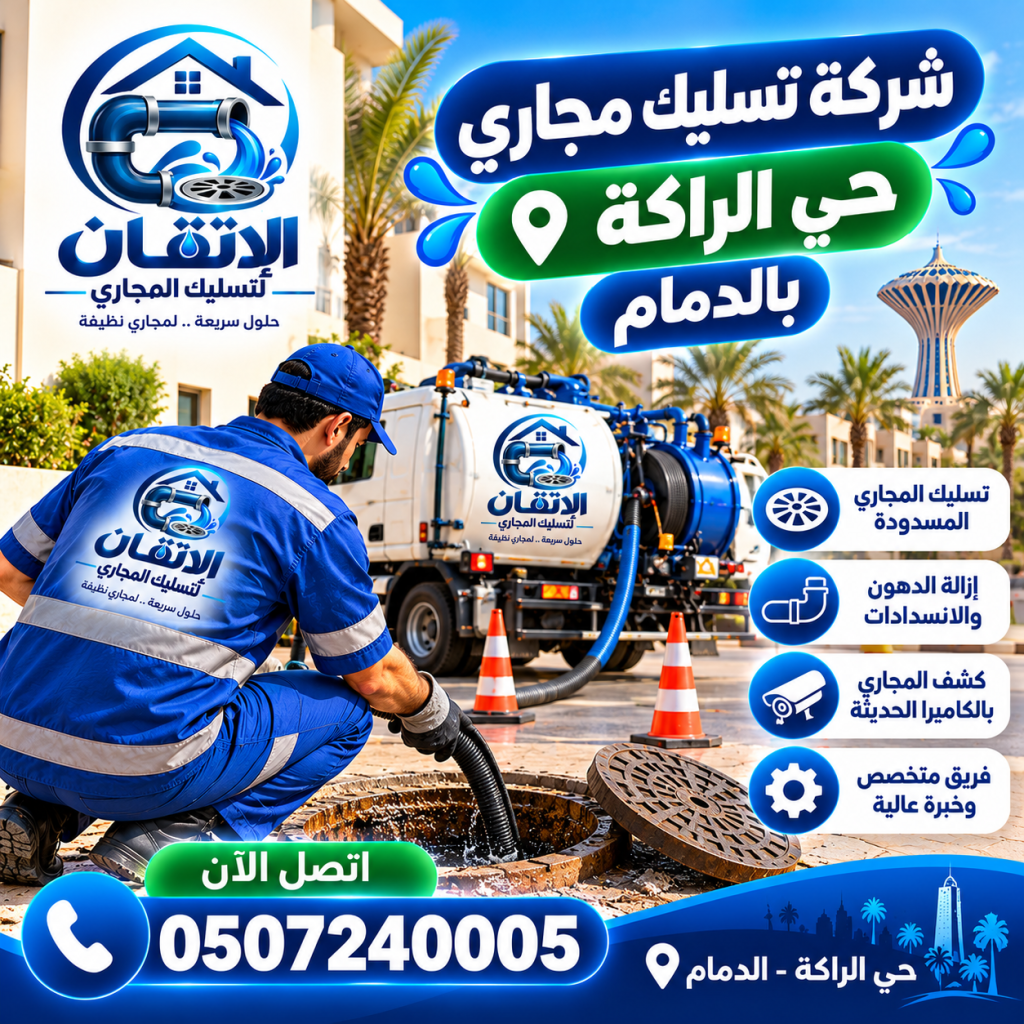 شركة تسليك مجاري حي الراكة بالدمام