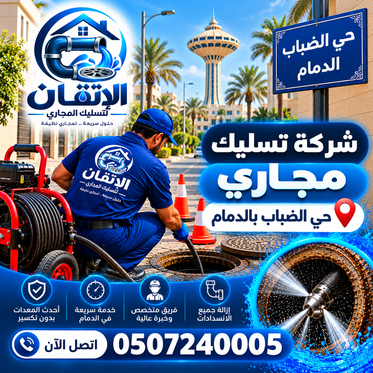 شركة تسليك مجارى حي الضباب بالدمام