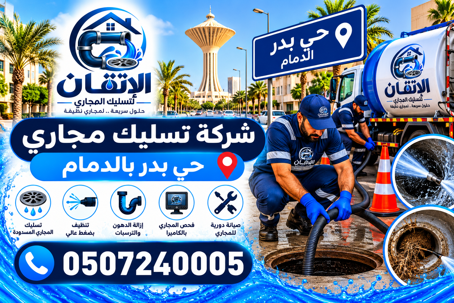 شركة تسليك مجارى حي بدر بالدمام
