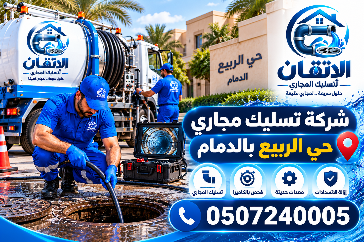 شركة تسليك مجاري حي الربيع بالدمام