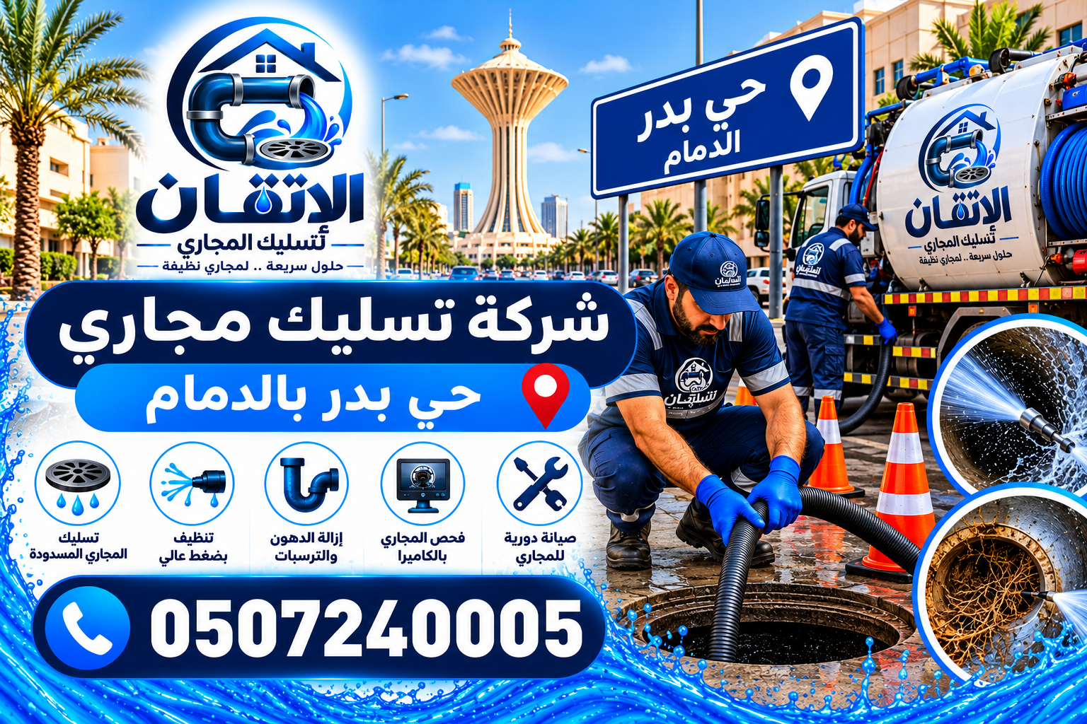 شركة تسليك مجارى حي بدر بالدمام