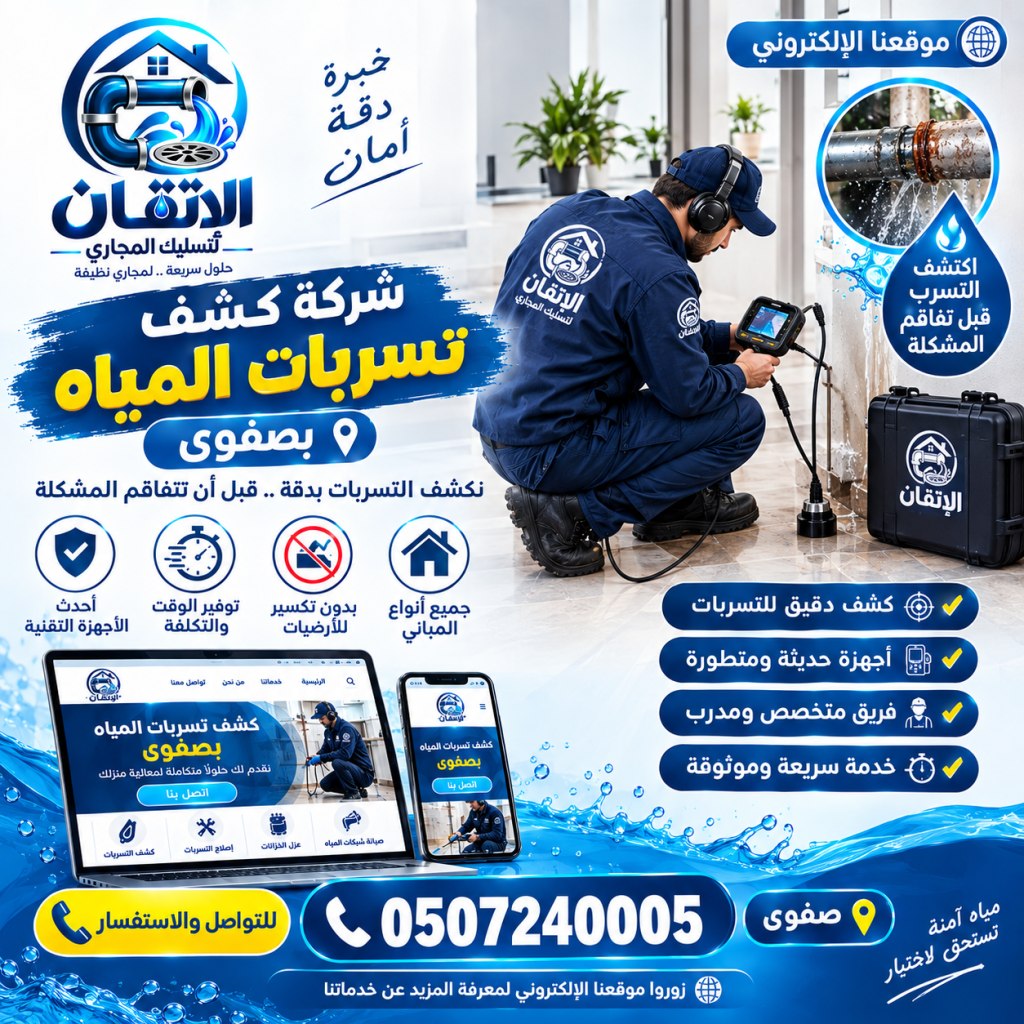 شركة كشف تسربات المياه بصفوى