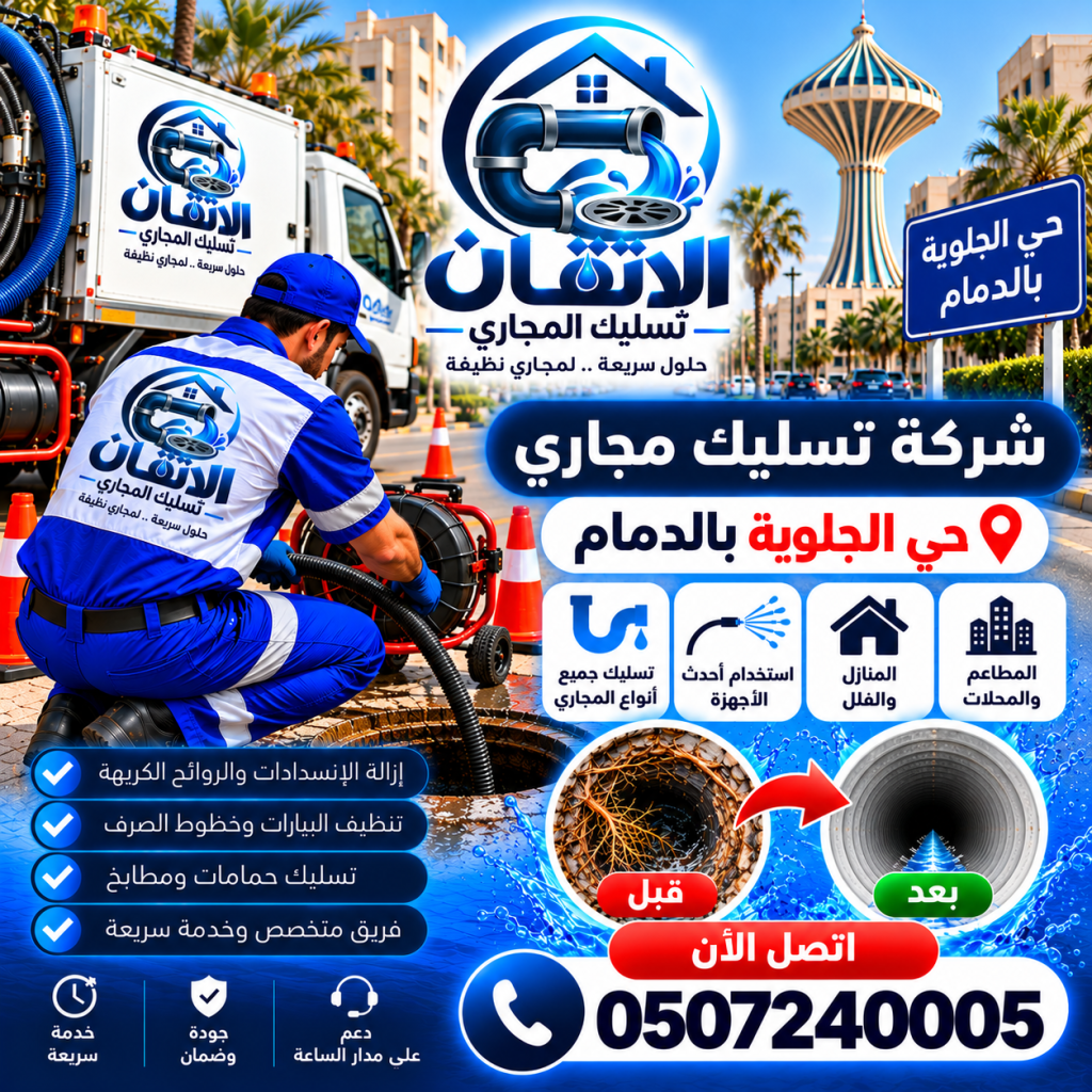شركة تسليك مجارى حي الجلوية بالدمام